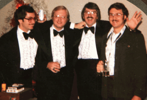 A picture of the Knight Kats band from a performance in 1970